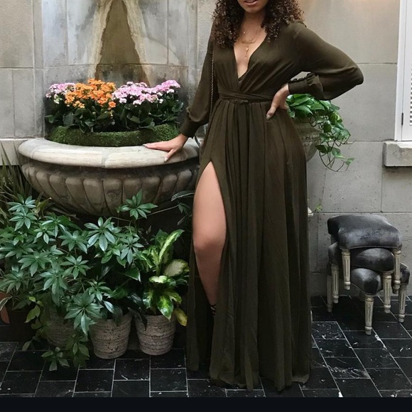 Naked wardrobe olive long sleeve dress 🫒 🍸 - Picture 3 of 7